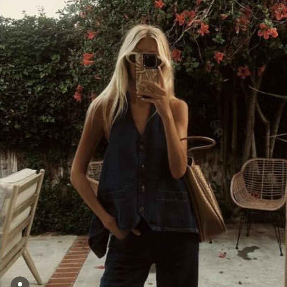 Hills Halter Top in Dark Denim